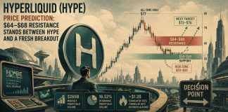 Hyperliquid (HYPE) Worth Prediction: $64–$68 Resistance Stands Between HYPE and a Recent Breakout