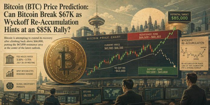 Bitcoin (BTC) Worth Prediction: Can Bitcoin Break $67Okay as Wyckoff Re-Accumulation Hints at an $85Okay Rally? Bitcoin (BTC) Worth Prediction: Can Bitcoin Break $67Okay as Wyckoff Re-Accumulation Hints at an $85Okay Rally?