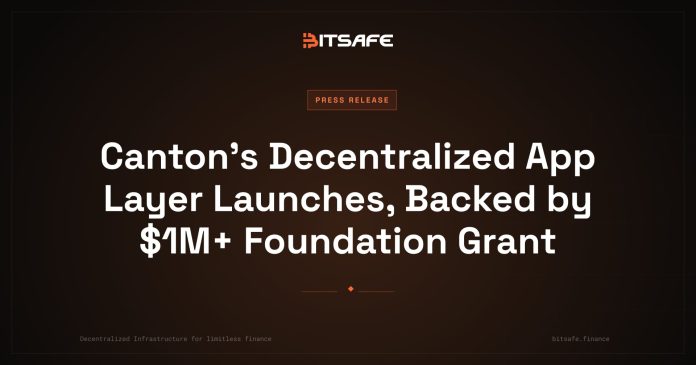Canton’s Decentralized App Layer Launches, Backed by $1M+ Basis Grant