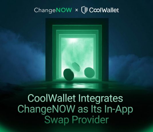 CoolWallet Integrates ChangeNOW as Its In-App Swap Supplier CoolWallet Integrates ChangeNOW as Its In-App Swap Supplier