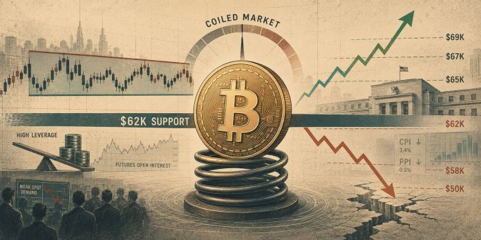 Bitcoin (BTC) Worth Prediction: Bitcoin’s Coiled Market Faces Main Breakout as $62Okay Assist Is Examined