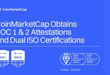 CoinMarketCap Obtains SOC 1 & 2 Attestations and Twin ISO Certifications CoinMarketCap Obtains SOC 1 & 2 Attestations and Twin ISO Certifications