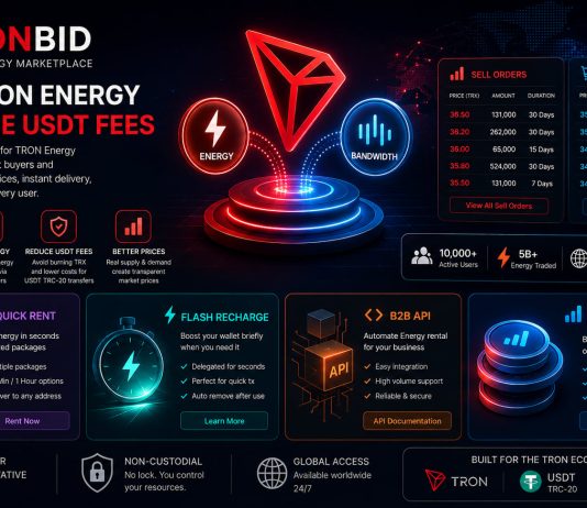 Lease TRON Vitality and Cut back USDT Charges : TronBid Expands Market Lease TRON Vitality and Cut back USDT Charges : TronBid Expands Market
