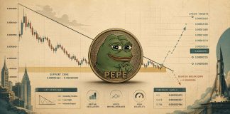 Pepe Coin (PEPE) Worth Prediction: Descending Trendline Break Might Ship PEPE Towards $0.00000915 Pepe Coin (PEPE) Worth Prediction: Descending Trendline Break Might Ship PEPE Towards $0.00000915