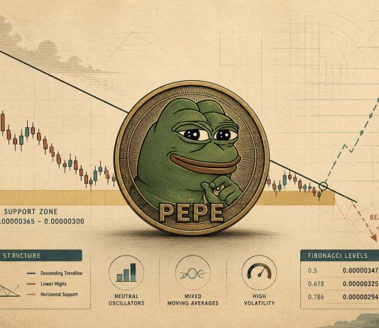 Pepe Coin (PEPE) Worth Prediction: Descending Trendline Break Might Ship PEPE Towards $0.00000915