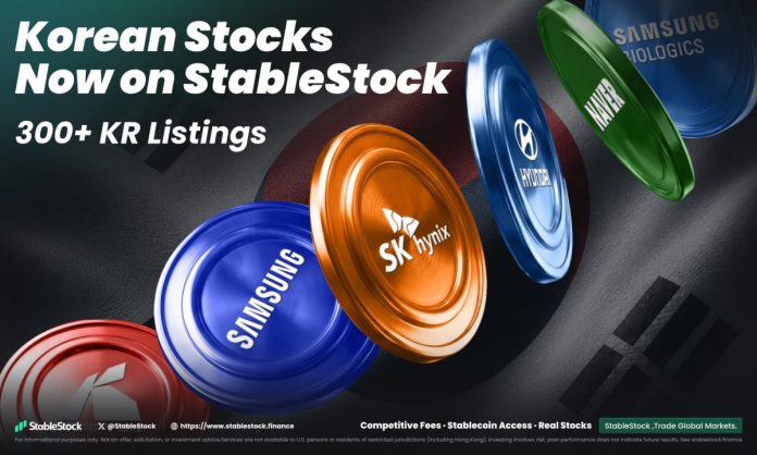 StableStock Expands to Korea, Bringing 300+ Korean Shares and ETFs to Stablecoin Customers StableStock Expands to Korea, Bringing 300+ Korean Shares and ETFs to Stablecoin Customers
