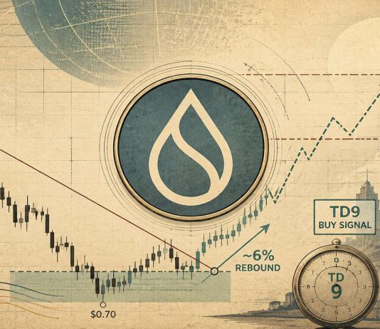SUI Worth Prediction: 6% Rebound and TD9 Sign Strengthen $0.85 Breakout Potential