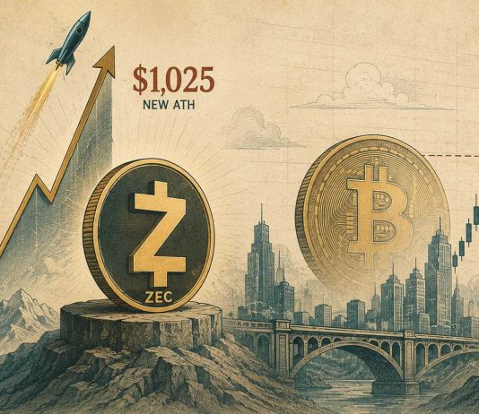 ZEC Hits $1,025 ATH After 6,300% Surge From 2024 Lows as BTC Awaits $80Ok Breakout