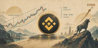 BNB Value Prediction: Golden Cross and Channel Breakout Put $900 in Sight