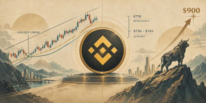 BNB Value Prediction: Golden Cross and Channel Breakout Put $900 in Sight
