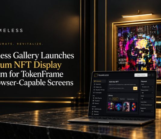Frameless Gallery Launches Ethereum NFT Show Platform for TokenFrame and Browser-Succesful Display screen