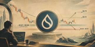 SUI Value Prediction: Falling Wedge Places $0.67 Assist and $0.75 Resistance in Focus