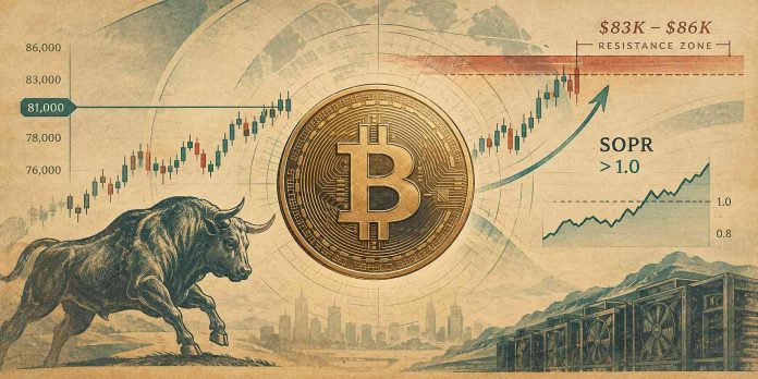 Bitcoin (BTC) Value At present: SOPR Turns Bullish as BTC Holds $81Okay, Eyes $83Okay-$86Okay Brief Squeeze Bitcoin (BTC) Value At present: SOPR Turns Bullish as BTC Holds $81Okay, Eyes $83Okay-$86Okay Brief Squeeze