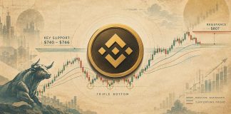 BNB Value Prediction: BNB Bulls Defend $740 as Triple Backside Indicators a Potential Breakout