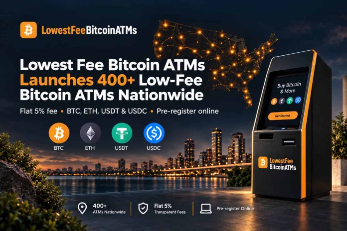 Lowest Payment Bitcoin ATMs Declares Launch of Extra Than 400 ATMs Nationwide Lowest Payment Bitcoin ATMs Declares Launch of Extra Than 400 ATMs Nationwide