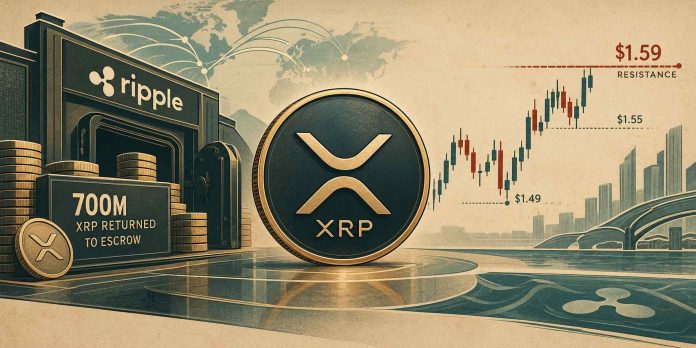 XRP Worth Prediction: Ripple’s $700M Escrow Return Places $1.59 Resistance within the Highlight