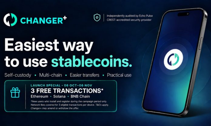 Changer+ Launches Stablecoin-First Self-Custodial Pockets to Make Stablecoins Simpler to Use Changer+ Launches Stablecoin-First Self-Custodial Pockets to Make Stablecoins Simpler to Use