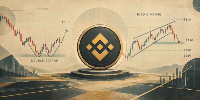 BNB Worth Prediction: Double Backside or Rising Wedge Breakdown? BNB Faces a Essential $730 Take a look at