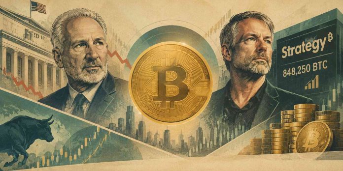 Peter Schiff Shocked by Bitcoin’s Power as Michael Saylor’s Technique Boosts BTC Holdings to 848,250 Peter Schiff Shocked by Bitcoin’s Power as Michael Saylor’s Technique Boosts BTC Holdings to 848,250