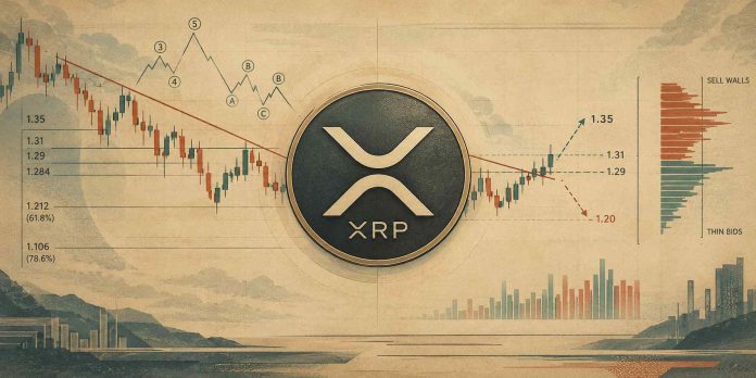 XRP Value Prediction: Elliott Wave Setup and Descending Trendline Breakout Supply Hope as XRP Checks $1.30 XRP Value Prediction: Elliott Wave Setup and Descending Trendline Breakout Supply Hope as XRP Checks $1.30