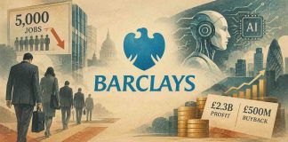 Barclays Plans 5,000 Job Cuts by 2026 in AI Effectivity Drive Regardless of £2.3B Revenue and £500M Share Buyback Barclays Plans 5,000 Job Cuts by 2026 in AI Effectivity Drive Regardless of £2.3B Revenue and £500M Share Buyback
