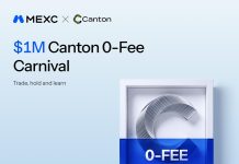 MEXC Launches Canton 0-Payment Carnival with $1M Prize Pool MEXC Launches Canton 0-Payment Carnival with $1M Prize Pool